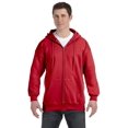 thumbnail image 1 of Le Hanes 97 oz Ultimate Coton 90/10 Capuche à Fermeture Éclair Complète - Rouge Profond - L, 1 of 1