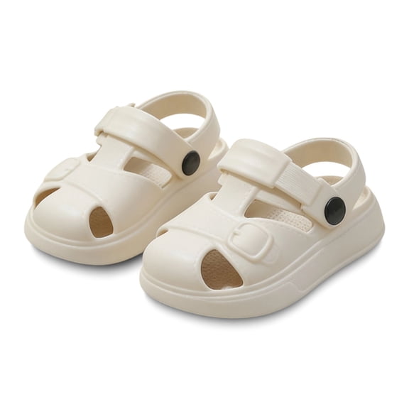 JIAYUE Unisex Kids Clogs Sandals Closed Toe Trendy Solid Color Slip-On Summer Cozy Flat Breathable Water Shoes For Beach Pool Outdoor Activities