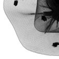 thumbnail image 4 of Nupcial mini  pelo clip fiesta negro Yinane mini sombrero superior, 4 of 7