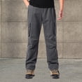 thumbnail image 6 of Cargo Pants for Men 2025 Fall Winter Lined Straight Leg Casual Outdoor Work Pants with Pockets Mens Trousers, 6 of 7