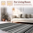 thumbnail image 2 of ODIKA 5'x7' Machine Washable Non-Slip Area Rug, Subtle Striped Floor Covering Minimalist Aesthetic High Traffic Rug, Gray, 136142, 2 of 7