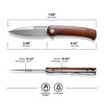 thumbnail image 3 of CIVIVI Cetos Folding Knife, 3.48-in 14C28N Blade  Frame Lock C21025B-4, 3 of 7