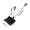 Black, variant on HASACHYL Outdoor Snow Shovel Heavy Duty - Plastic Grain Scoop Shovel for Snow Removal, Ice Chopper, Push Shovel with Auxiliary Handle for Driveway, Sidewalk, Car
