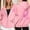 Pink, variant on Women's Cancer Hoodies with Zipper Pink Ribbon Print Long Sleeve Crewneck Sweatshirts Spring Casual Jackets