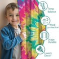 thumbnail image 3 of Blackout Kids Curtains,Colorful Rainbow Tie Dye Spiral Pattern Childrens Insulated Curtains Set Of 2,Bedroom Essentials,Toddler Room Decor 52"x63", 3 of 5