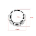 thumbnail image 2 of 16g Septum Jewelry 16 gauge Septum Rings for Women Silver Surgical Steel Septum Hoop 8mm Stacked Daith Piercing Jewelry, 2 of 5