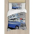 thumbnail image 3 of Ambesonne Vintage Aged 60s Auto with Garage Service Repair Calligraphy on Dotted Background Duvet Cover Set, 3 of 3