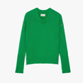 thumbnail image 2 of Suéter de moda para mujer de Zadig, jersey de punto de algodón bordado verde a la moda, jersey de cachemira para mujer con cuello redondo y manga larga para invierno, 2 of 5