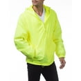 thumbnail image 4 of pro club men's fleece lined windbreaker jacket, 4x-large, safety green, 4 of 5