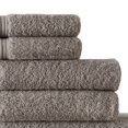 thumbnail image 2 of Gem 6 Piece Towel Set, Soft Turkish Cotton, Absorbent Texture, Dark Gray- Saltoro Sherpi, 2 of 5