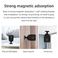 thumbnail image 6 of 4K High Resolution Mini Portable Camera Smart Security Camera Night Vision Motion Detection with WiFi Hotspot Magnetic Design Base Bracket for Home Security Outdoor Exercising Kids Monitoring Pets, 6 of 9