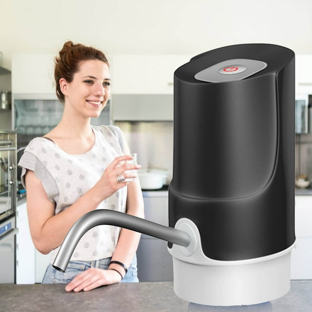 Dispensador eléctrico de bomba de agua | 5V 4W 1200mAh Recargable | Botón de tacto suave | Ajuste universal para botellas estándar | Fácil de instalar | Oficina en casa Uso de camping | 1 bomba