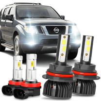 For Nissan Pathfinder 2005-2012 Front LED Headlight High/Low Beam   Fog Light Bulbs