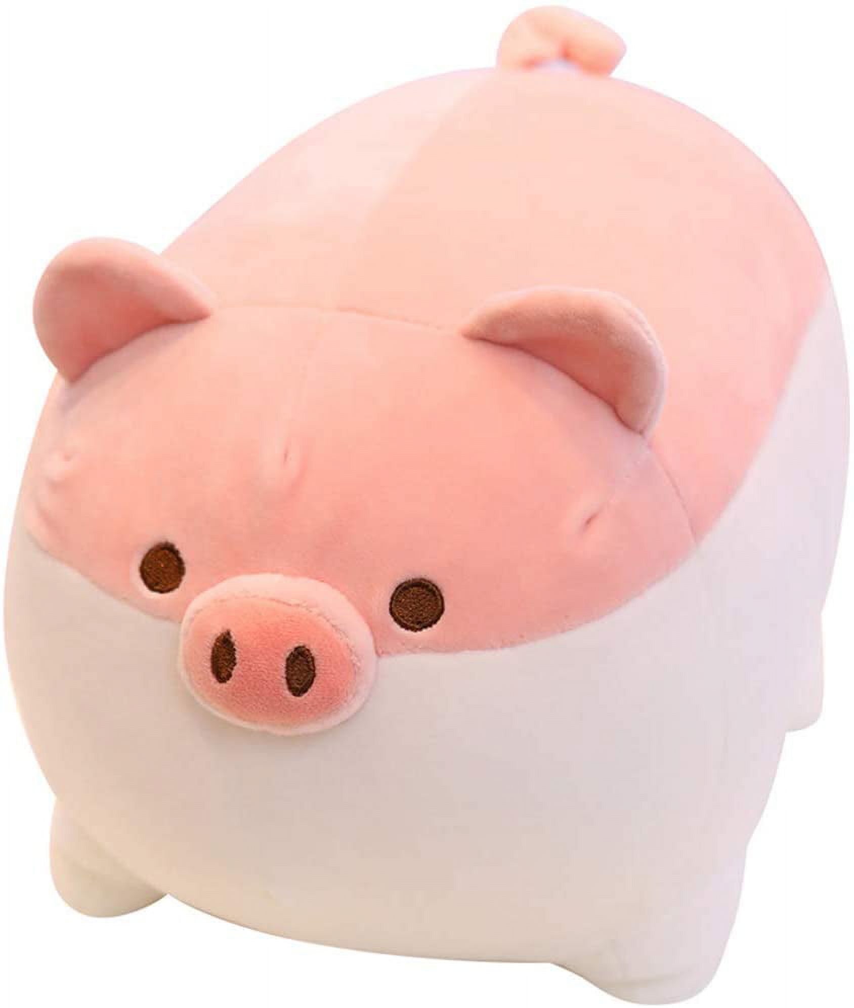 Petit Cochon en Peluche Réaliste Rose Jouet en Peluche Doux et Câlin Poupée d'Animal de Ferme Cadeau pour Enfants Garçons Filles Décoration de Maison