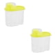 thumbnail image 1 of Yuarrent Tarro sellado con tapa Dispensador de almacenamiento de alimentos Contenedor PP Cocina Arroz Cereal Frijol Caja de conservación, 1.9L, Amarillo Amarillo 1.9L 2piezas Yuarrent  CBP022088, 1 of 6