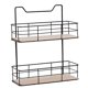 thumbnail image 5 of Estante de almacenamiento de hierro BLESIY Soporte de pared de 2 niveles negro, 5 of 8