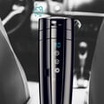 thumbnail image 4 of Taza calefactora para coche, taza de viaje con calefacción eléctrica de acero inoxidable de 400 ml, taza con control de temperatura para coche con tapa antiderrames, hervidor para coche, 4 of 5