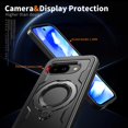 thumbnail image 2 of for Google Pixel 9A Case,Compatible with MagSafe,2 Pack Glass Screen Protector,Built-in KickStand Grip Ring,Heavy Duty Military Grade Shockproof Rugged Phone Cover For Pixel 9A 6.3"(Black), 2 of 5