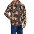 thumbnail image 2 of Honeii Edgehog and Mushrooms Print Hoodies for Men, Pullover & Full Zip, Breathable Zip up Hoodie, Sweatshirt-3X-Large, 2 of 5