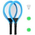 thumbnail image 1 of ifundom 1Set Sky Blue Badminton Rackets with Large Mesh and Comfortable Grip, 1 of 6