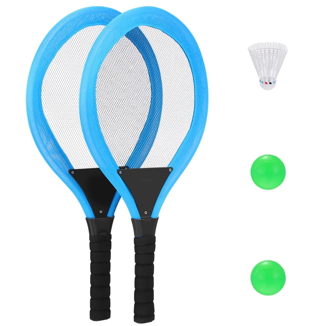 ifundom 1Set Sky Blue Badminton Rackets with Large Mesh and Comfortable Grip