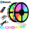thumbnail image 2 of Tira de luces LED con Control Bluetooth, cinta Flexible 2835 RGB, cc 5V, lámpara de cinta LED, TV, PC, retroiluminación para habitación, decoración de ordenador, 2 of 4