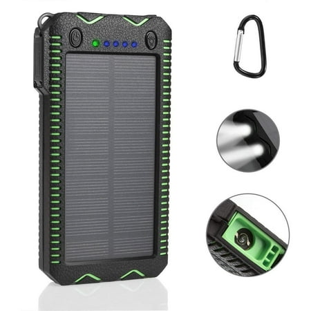 15000mah Fire Starter Solar Charger Dual Usb External Battery Pack 15000mah Fire Starter Solar Charger Dual Usb External Battery Pack With 2 Led Lights