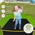 thumbnail image 5 of Topbuy 7ft Kids Trampoline Round Bounce Jumping Bed with Safety Enclosure Net Yellow, 5 of 9