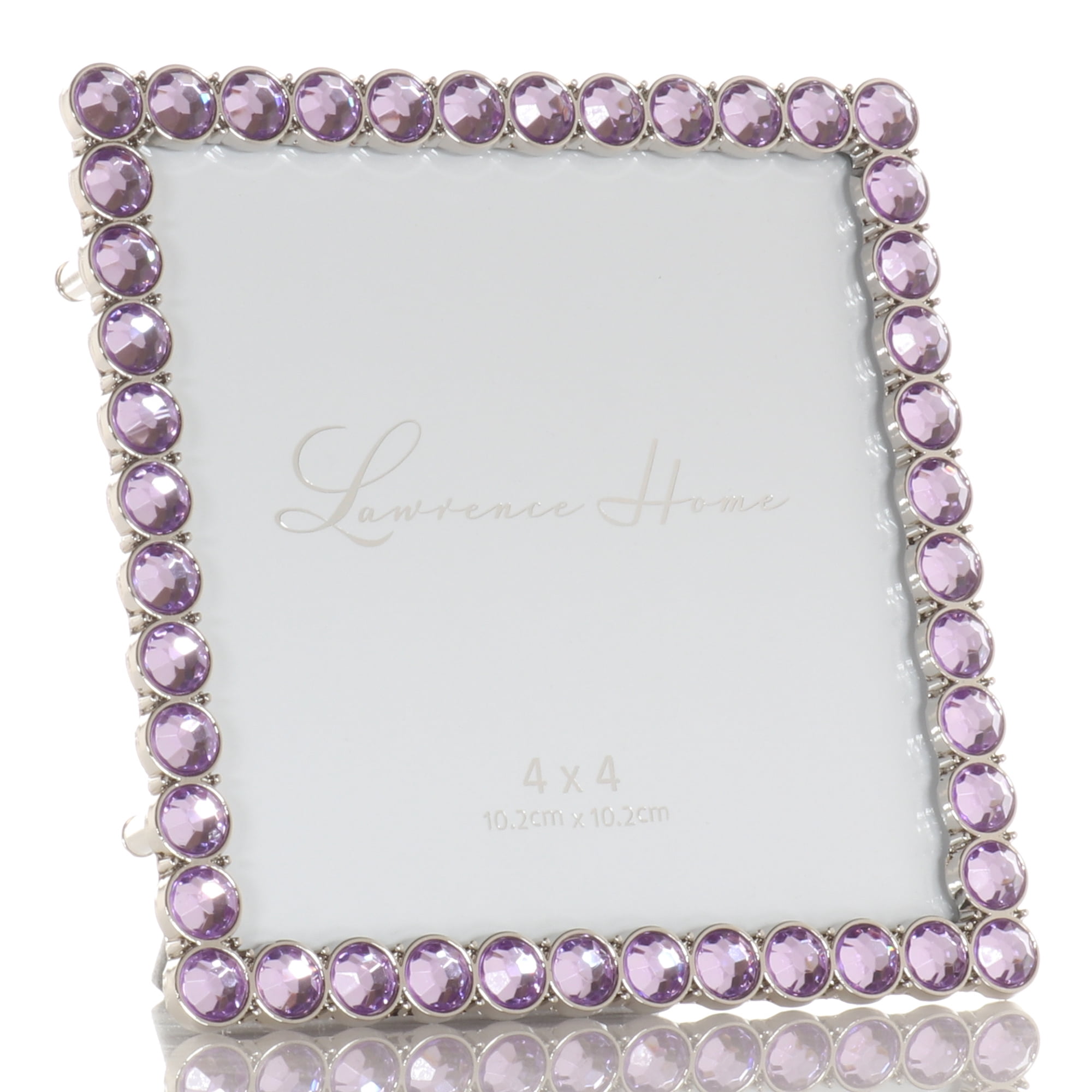 4x4 Silver Metal Sparkle Frame - Bright Lilac