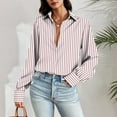 thumbnail image 3 of Heisall Womens Blouses Solid Color Lapel Collar Long Sleeve Button Front Puff Sleeve Shirts, 3 of 7
