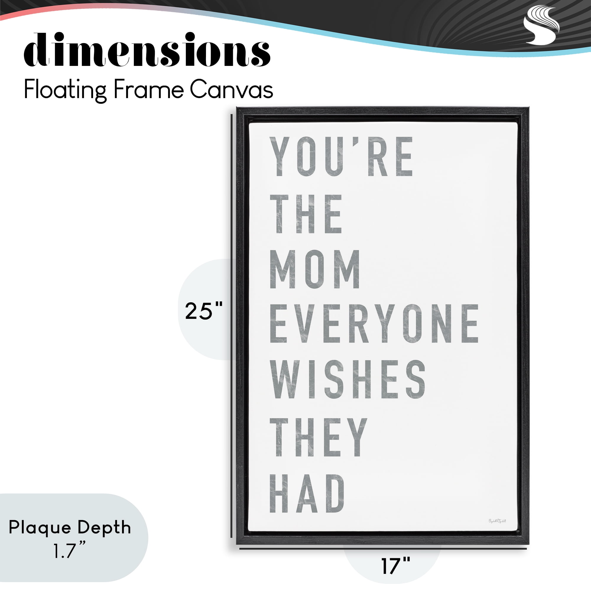 Stupell Industries Mother Appreciation Quote Black Framed Floater Canvas Wall Art, design by Elizabeth Tyndall
