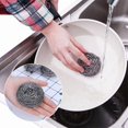 thumbnail image 4 of OFEFE 20 Pack Stainless Steel Wool Scrubber - Heavy Duty Scouring Pads for Kitchen, Grill, Oven, Pots & Pans - Rustproof & Reusable Cleaning Pads with Ergonomic Grip (2.3", Silver), 4 of 8