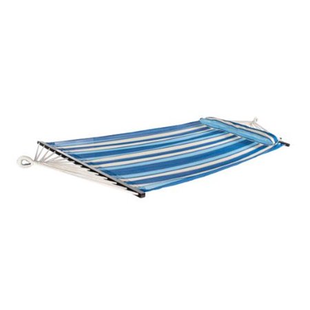 Bliss Hammocks BV-404G Ventaleen Breathable Performance Oversized w/Pillow, Hand Braided Rope, Weather Resistant Quick Dry, Patio, Yard, Poolside, Beach Hammock, 300 lbs Capacity, Ocean Blue (B07RMQB295)