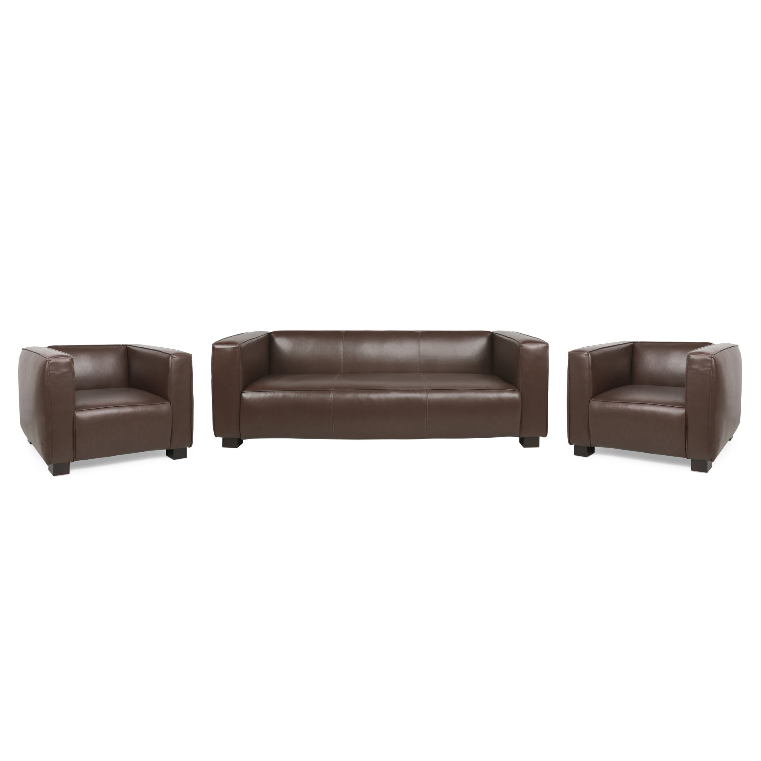 Free Shipping! Noble House Denison Faux Leather Sofa & Club Chair
