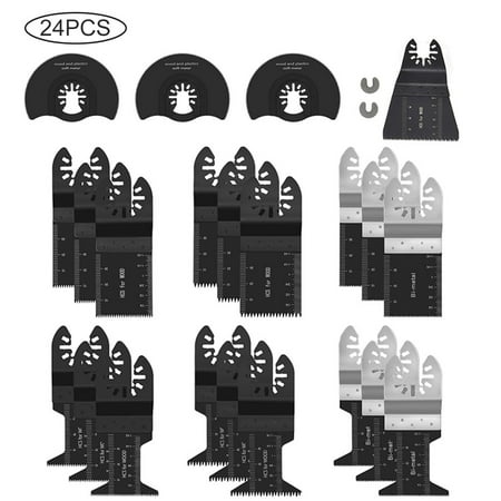 

24PCS Professional Oscillating Multi-function tool Saw Blade for Wood/Plastic/Metal cutting for Renovator Power Tool Accessories