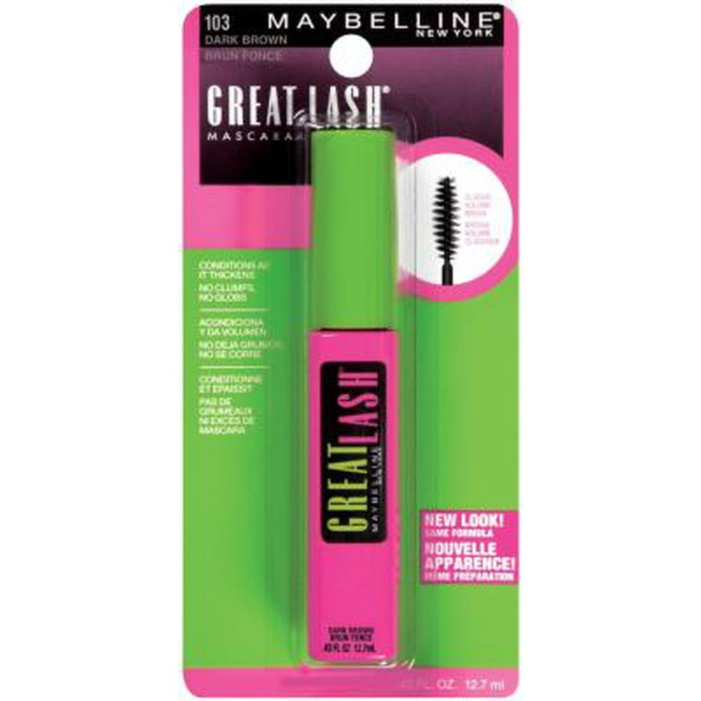 4 Pack Maybelline Great Lash Washable Mascara Dark Brown 103 043 oz