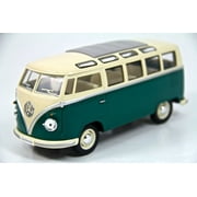 Kinsmart 1/24 Scale Diecast 1962 Volkswagen Classical Bus in Color Green with...