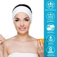 thumbnail image 4 of Paquete de 3 diademas ultra suaves ajustables para lavado de cara, diadema elástica de tela de rizo para lavado de cara, ducha, JAMW Sencillez, 4 of 5