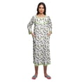 thumbnail image 4 of Moomaya Nightwear For Women Printed 3/4th Sleeve Cotton Knee Length Sleepwear, 4 of 6
