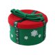 thumbnail image 4 of Cesta de regalo navideña, cesta debajo del estante, cesta de almacenamiento para festivales, cesta tejida decorativa Verde 25x16cm, 4 of 9