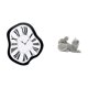 thumbnail image 1 of Reloj de pared nórdico con números distorsionados, estatua electrónica de gato, diseño creativo en resina acrílica, decoración silenciosa, ide, 1 of 8