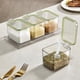 thumbnail image 5 of Recipiente de curado sellado con ventosa montado | Caja organizadora de pared para cocina transparente y transparente hermética con ganchos y estante extraíble | 1 juego 25,9x11,8x7,5cm, 5 of 6