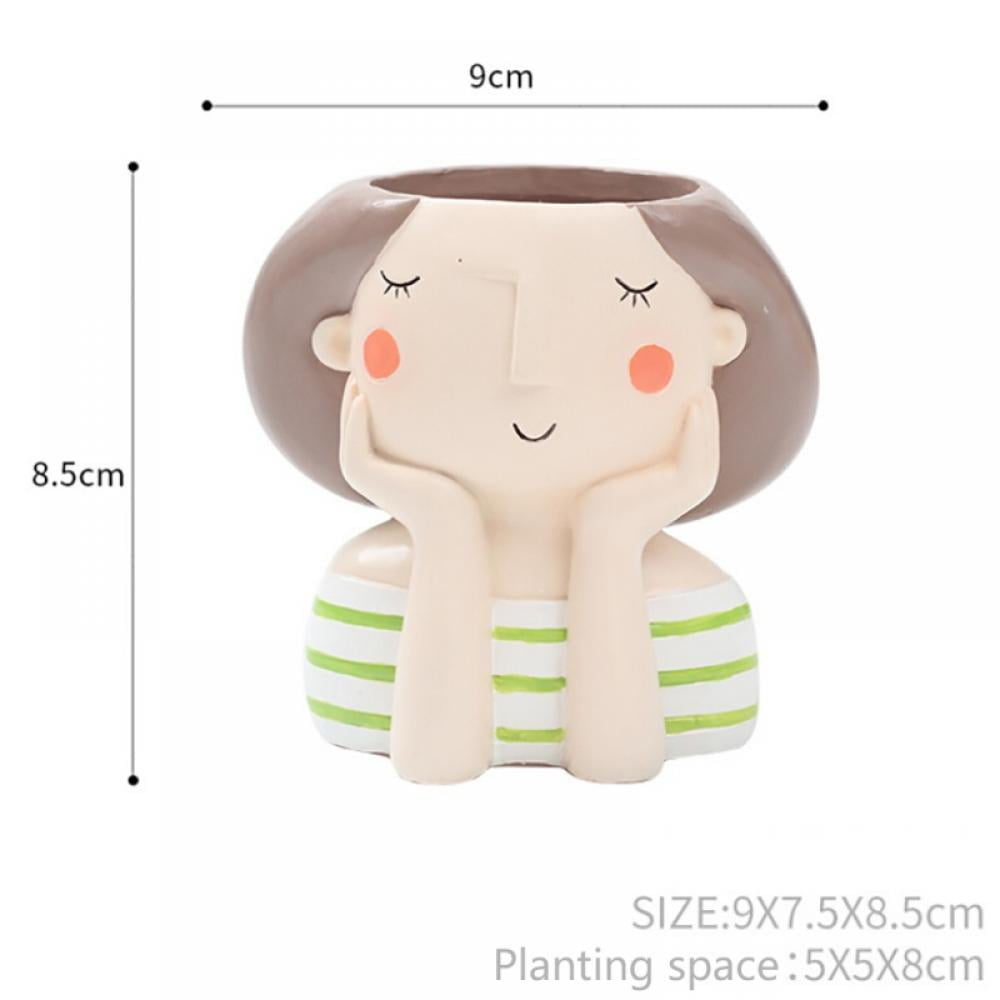 Succulent Plant Pot Cute Girl Flower Planter Flower pot Great Design