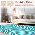 thumbnail image 2 of ODIKA 6' x 9' Machine Washable Non-Slip Area Rug, Abstract Wave High Traffic Rug, Blue, 366885, 2 of 7