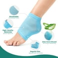thumbnail image 6 of Welnove Moisturizing Heel Socks 2 Pairs Aloe Vera Gel Lining Dry Cracked Heel Repair Cotton for Women And Men ,Regular, 6 of 7
