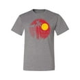 thumbnail image 2 of Wild Bobby, Silhouette Red Moon, Streetwear, Men Graphic Tees, Heather Grey, 2XL, 2 of 3