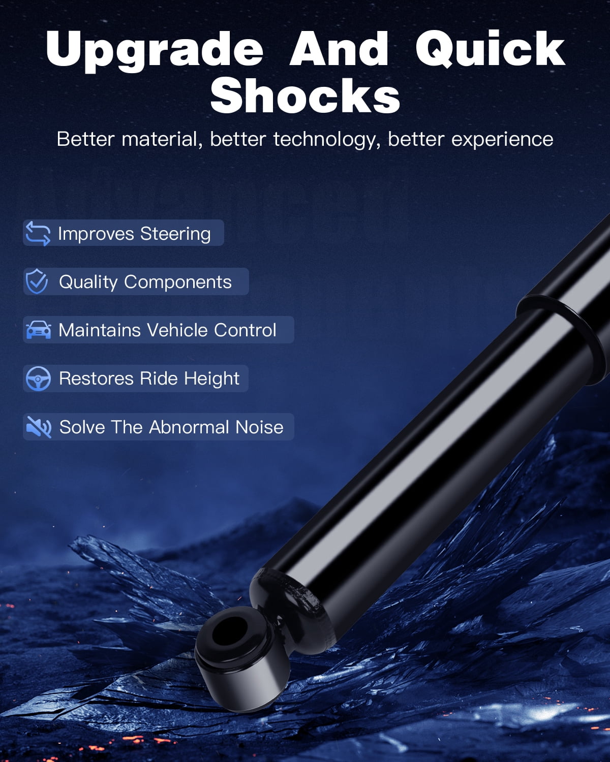 Shocks,ECCPP Full Set Absorber Shocks Struts for 1990 1991 1992 1993 1994 1995 1996 1997 for Ford for Ranger,1994 1995 1997 for Mazda B2300 B3000,1994 1995 1996 for Mazda B4000 with 344268 344396