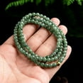 thumbnail image 4 of K-KED Natural A Grade Jade Jadeite Chain Women Lucky 5.5mm Green Beaded Necklace, 4 of 4