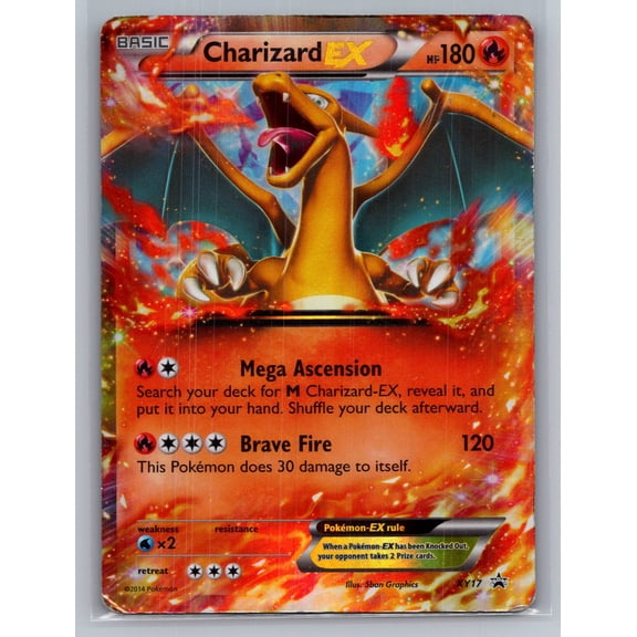 Collectible Charizard EX XY Black Star Promo Holo #XY17 English Pokemon Trading Card