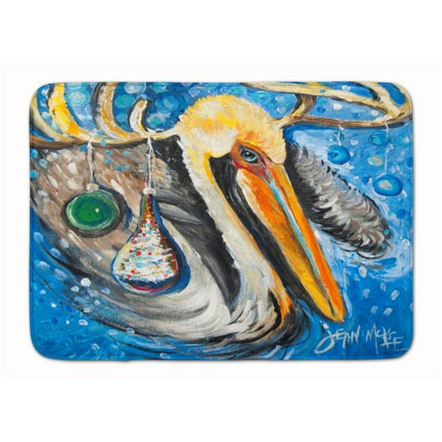 Carolines Treasures JMK1020RUG Pelican Dressed as a Reindeer Machine Washable Memory Foam Mat